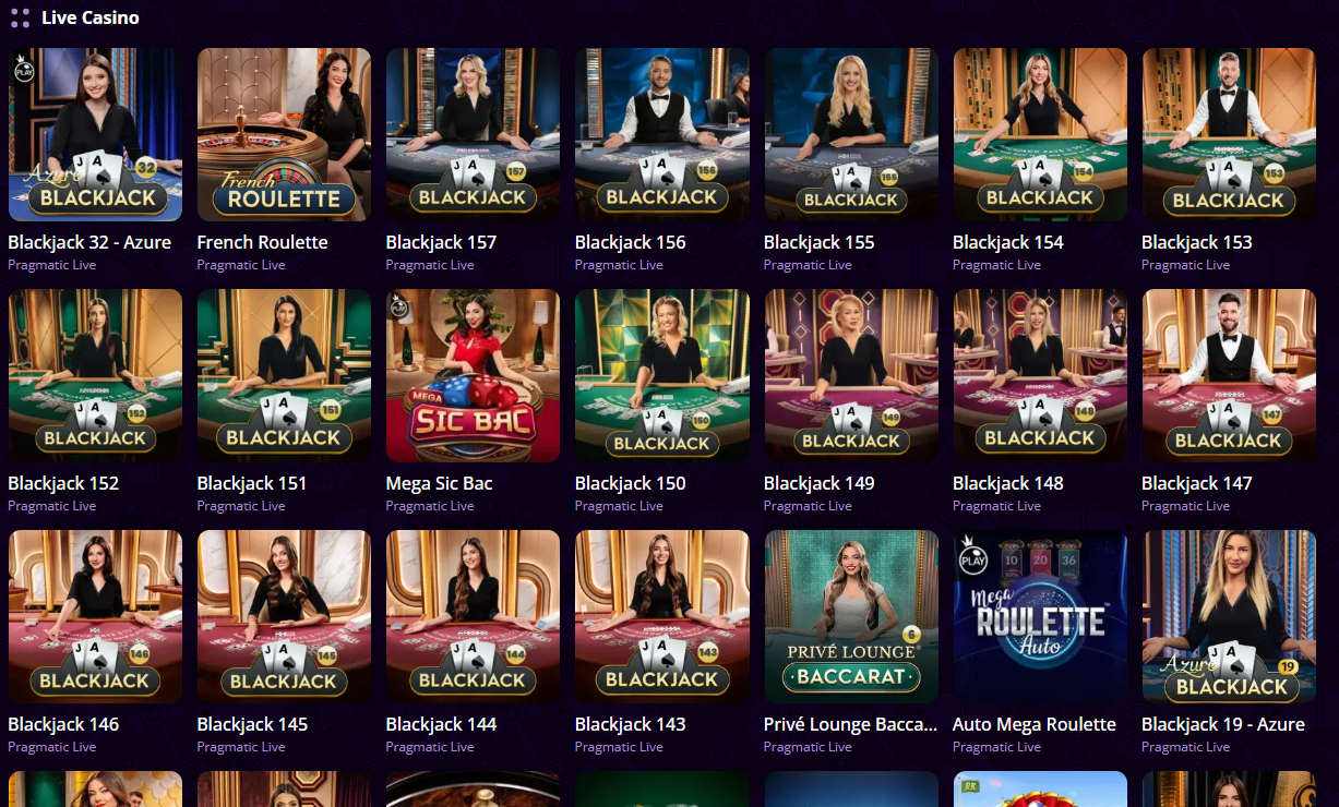 Live-казино на платформе Ф1: рулетка, блэкджек и игровые шоу с выбором столов по лимитам